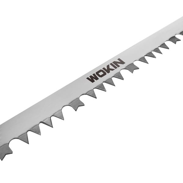 Close-up of WOKIN 24-inch Garden Saw Blade showing evenly spaced grinding teeth