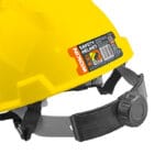 Close-up of Wokin Safety Helmet side showing logo and adjustment dial