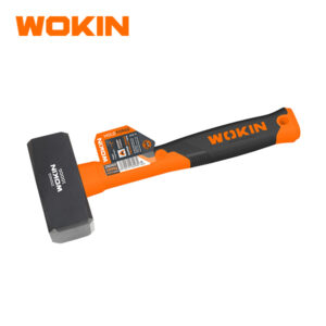 WOKIN 1000g (1kg) Drop Forged Stoning Hammer, Heavy Duty Club Lump Hammer with Fiberglass Handle for Masonry and Demolition (250410)