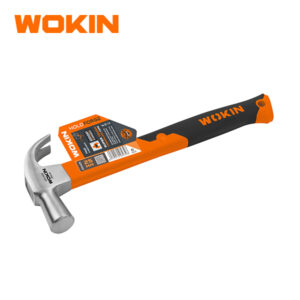 WOKIN 25mm British Type Claw Hammer, Drop Forged British Pattern Carpenter Nail Puller Hammer with Fiberglass Handle