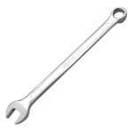 Side profile view of the 8mm combination spanner from the WOKIN 12pcs set, showing the stamped brand logo and chrome vanadium steel construction.