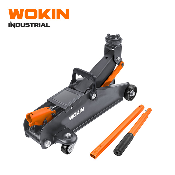 WOKIN Industrial 2 Ton (2T) Hydraulic Trolley Jack, Heavy Duty Steel Floor Car Jack with 2-Piece Handle for Automotive Repair
