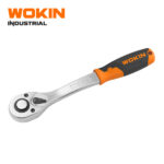 WOKIN Industrial quick release reversible ratchet handle with orange and black ergonomic grip