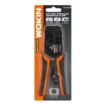 Retail blister packaging of WOKIN ratchet modular crimping plier