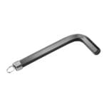 Close-up of a single WOKIN hex key lying flat, detailing the key ring attachment loop on the short end.