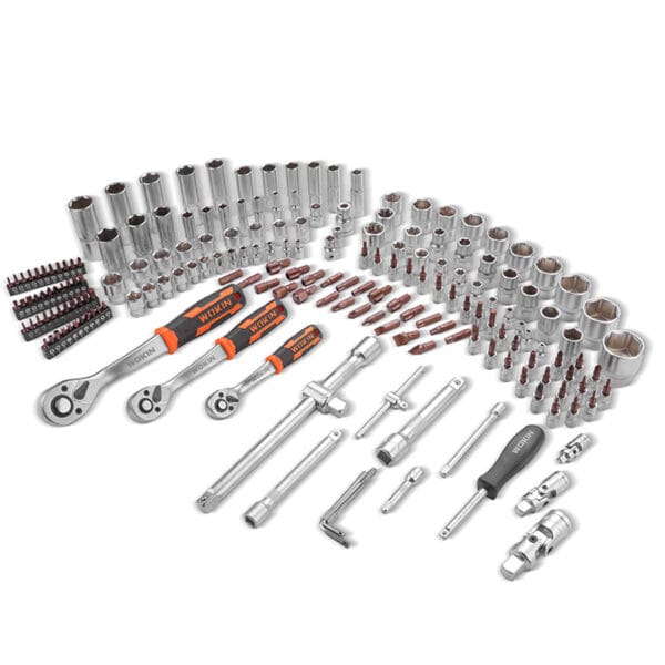 WOKIN 197 Piece Socket Set with Ratchets, Sockets, and Bits