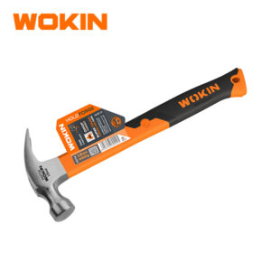 WOKIN 16oz (450g) Drop Forged Straight Claw Rip Hammer, Heavy Duty Framing and Demolition Hammer with Fiberglass Handle