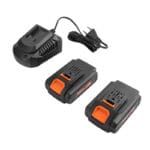 Battery charger and two 20V Li-ion batteries for Wokin Brushless Cordless Impact Wrench