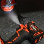 Close-up of the Wokin 20V Brushless Cordless Impact Wrench LED work light