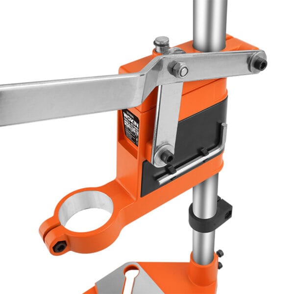 Close-up view of the Wokin Drill Stand collar and depth adjustment mechanism