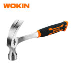 WOKIN 16oz (450g) One-Piece Forged All-Steel Claw Hammer, Heavy Duty Curved Claw Carpenter Hammer with Shock-Reduction Grip