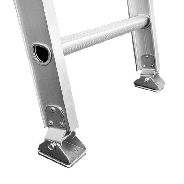 Close-up of the foot of the Wokin extension ladder