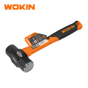 WOKIN 2LB Drop Forged Hand Sledge Hammer, Heavy Duty Mini Sledge and Drilling Hammer with Fiberglass Handle (250802)