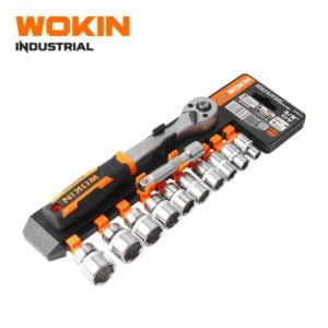 12PCS 3/8 INCH DRIVE RATCHET HANDLE WITH SOCKETS SET