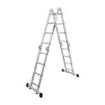 Wokin multi-purpose aluminum ladder in A-frame stepladder position