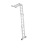 Wokin multi-purpose aluminum ladder in offset or staircase position