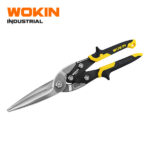 WOKIN Industrial 12" (300mm) Long Cut Straight Aviation Snips, Cr-Mo Compound Action Sheet Metal Tin Snips (302812)