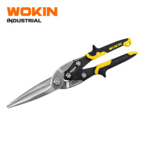 WOKIN Industrial 12" (300mm) Long Cut Straight Aviation Snips, Cr-Mo Compound Action Sheet Metal Tin Snips (302812)