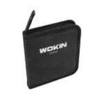 Durable black zippered case labeled WOKIN 257012 for storing WOKIN 12pcs belt hollow punch set