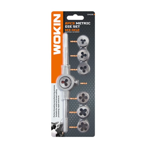 Wokin 8pcs metric die set in retail packaging