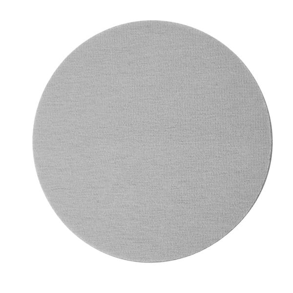 Rear view showing the grey fabric backing of the WOKIN abrasive disc, compatible with hook-and-loop backing pads for angle grinders.