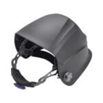 Side view of WOKIN welding mask showing the internal adjustable headband structure and ergonomic design