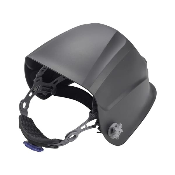 Side view of WOKIN welding mask showing the internal adjustable headband structure and ergonomic design