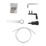 Accessory set for WOKIN 12A Marble Cutter including hex key, plastic connectors, wrench, nozzle, and coiled tube