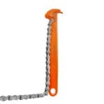 Close-up of WOKIN 9 inch chain wrench with attached chain