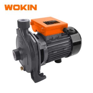 WOKIN 1HP Peripheral Pump featuring a cast iron body and orange terminal box.