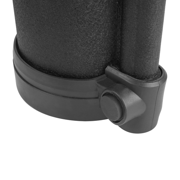 Close-up of the robust bottom base on the WOKIN air blind rivet gun, showing the protective rubber bumper ring and base cap.