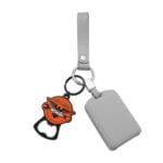 WOKIN Bottle Opener Keychain attached to a grey car key fob strap showing the orange and black logo design