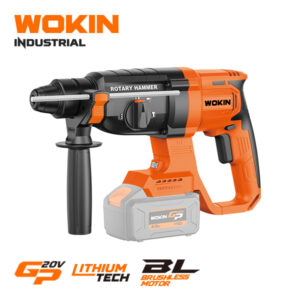 WOKIN Industrial GP 20V Brushless Cordless SDS-Plus Rotary Hammer Drill with Depth Gauge for Concrete and Masonry