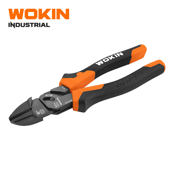 WOKIN Industrial 8" (200mm) High-Leverage Diagonal Cutting Pliers, Heavy Duty Cr-V Side Cutters Wire Cutters