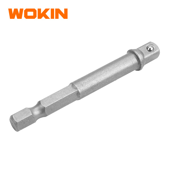 WOKIN 1/4" x 65mm Hex Shank Socket Adapter, Power Drill to Square Drive Bit for Impact Drivers