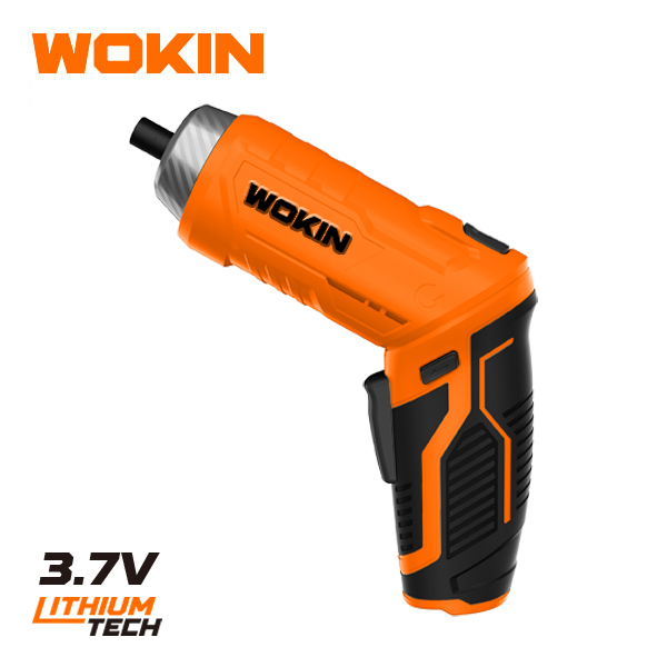 WOKIN 3.7V Cordless Pivot Grip Electric Screwdriver, Rechargeable Lithium Power Screwdriver with 1/4" Hex Chuck for Home DIY
