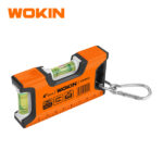 WOKIN 4" (10cm) Mini Magnetic Spirit Level, Pocket Bubble Level with 2 Vials, Ruler Edge, and Carabiner Clip (504904)