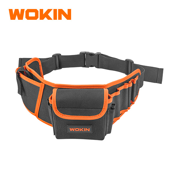 WOKIN 9-Pocket Multi-Function Tool Belt Pouch with Adjustable Quick-Release Belt and Flap Pocket for Electricians and Maintenance