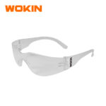 WOKIN Clear Wraparound Safety Glasses, Impact-Resistant Polycarbonate Protective Eyewear and Goggles for Construction and Woodworking