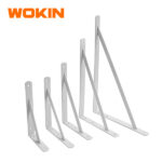 WOKIN Heavy Duty Shelf Brackets, White Steel Triangular Wall Mounted Support Brackets with Diagonal Brace for Shelving