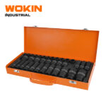 WOKIN Industrial 35-Piece 1/2-Inch Drive Impact Socket Set, Master Deep and Shallow 6-Point Sockets with Heavy Duty Metal Case