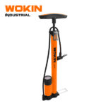 WOKIN Industrial High Pressure Bicycle Floor Pump with Pressure Gauge, Bike Track Pump with Dual Presta and Schrader Valve (720020)
