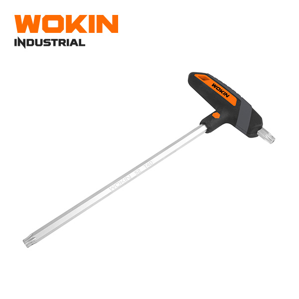 WOKIN Industrial T40 S2 Steel T-Handle Torx Screwdriver, Dual Drive Star Key Wrench for Automotive and Machinery
